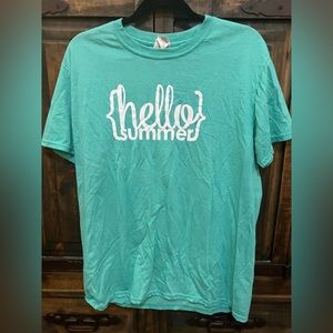 Gildan, large, green shirt